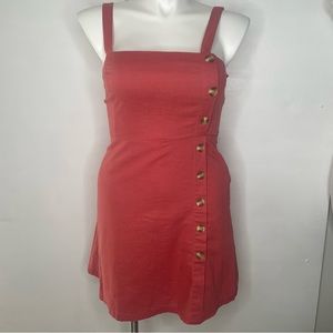 Lulu’s Cotton and Linen Faux button front dress